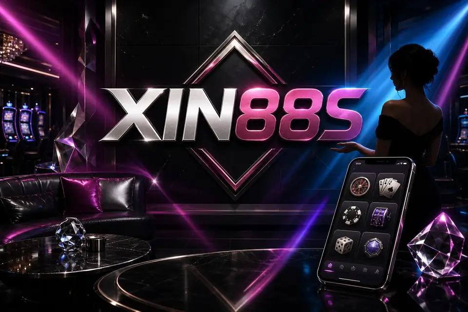 ภาพแบนเนอร์ XIN88S โทนดำแมเจนตาไซแอนสำหรับหน้าแรก